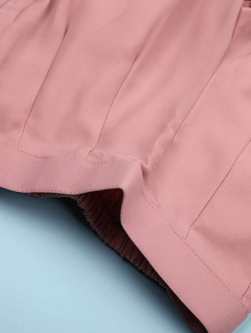 girls solid with work sleeveless kurta sharara set  - 22082956 -  Standard Image - 3