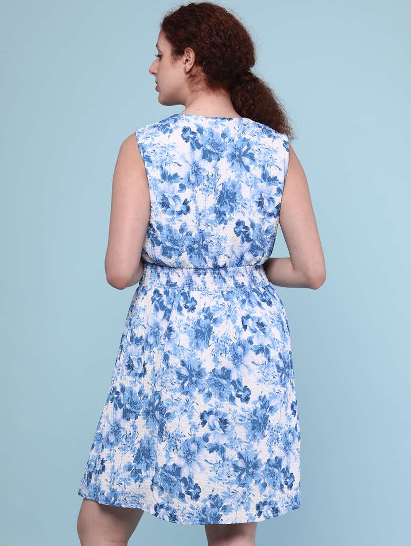 Women Printed Sleeveless A-line Dress - 22082973 -  Standard Image - 3