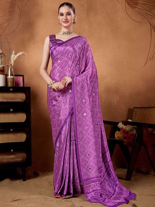 women printed casual wear saree with blouse - 22082997 - Standard Image - 0