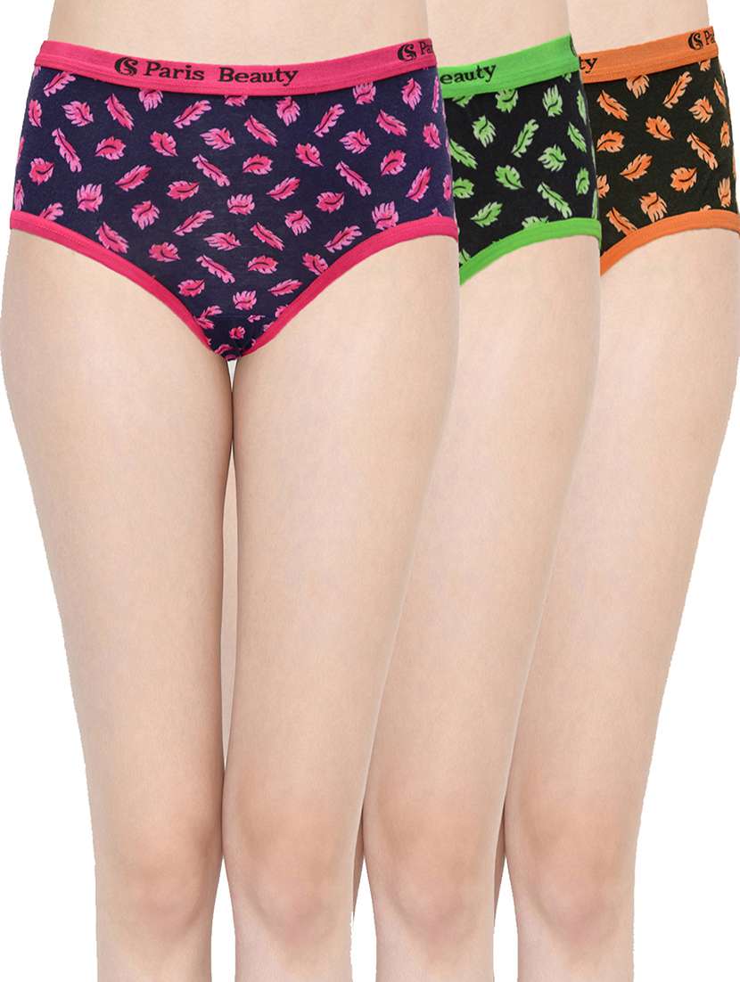 multi colored cotton blend hipster panty