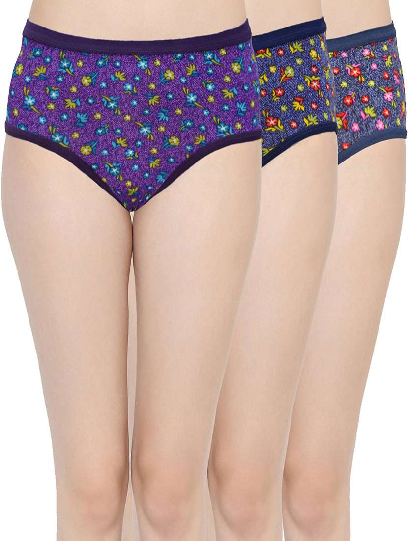 multi colored cotton blend hipster panty