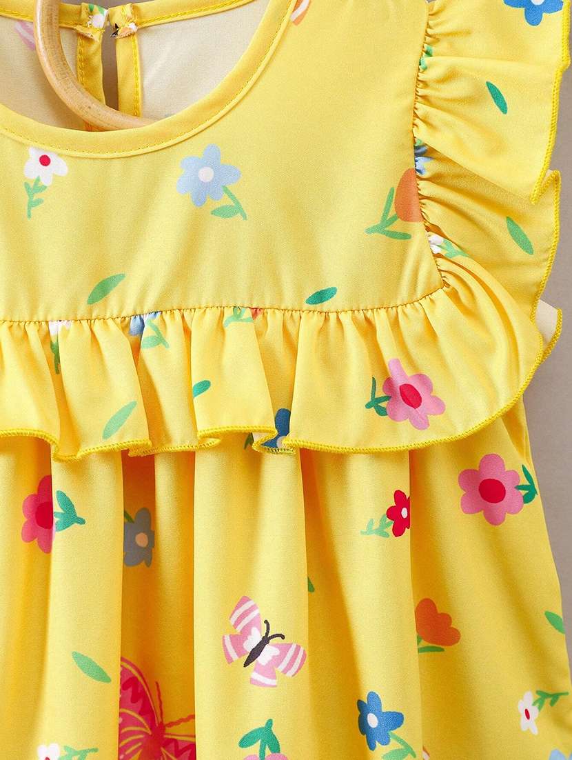 girls floral print sleeveless flared dress - 22083163 - Standard Image - 3