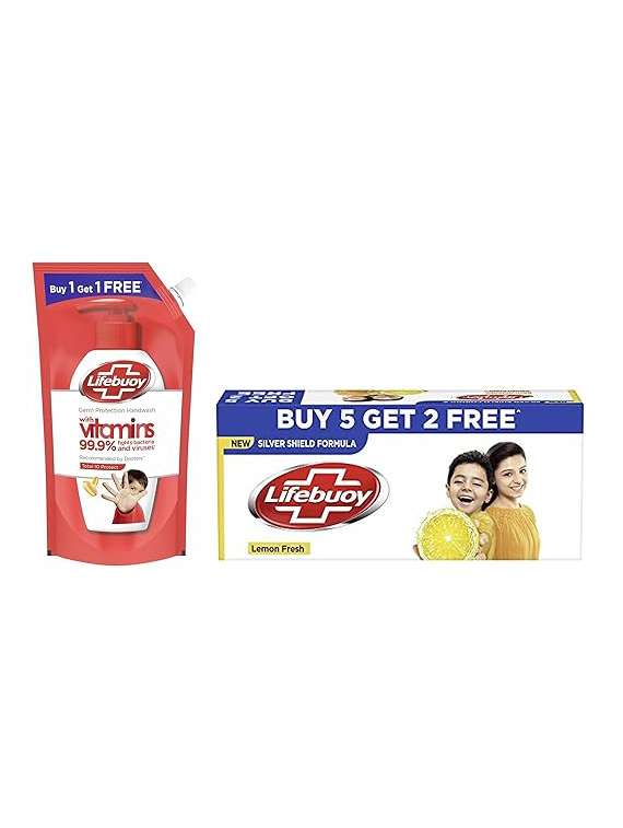 lifebuoy-lemon fresh body soap combo pack-125 gm*5 + 125 gm*2