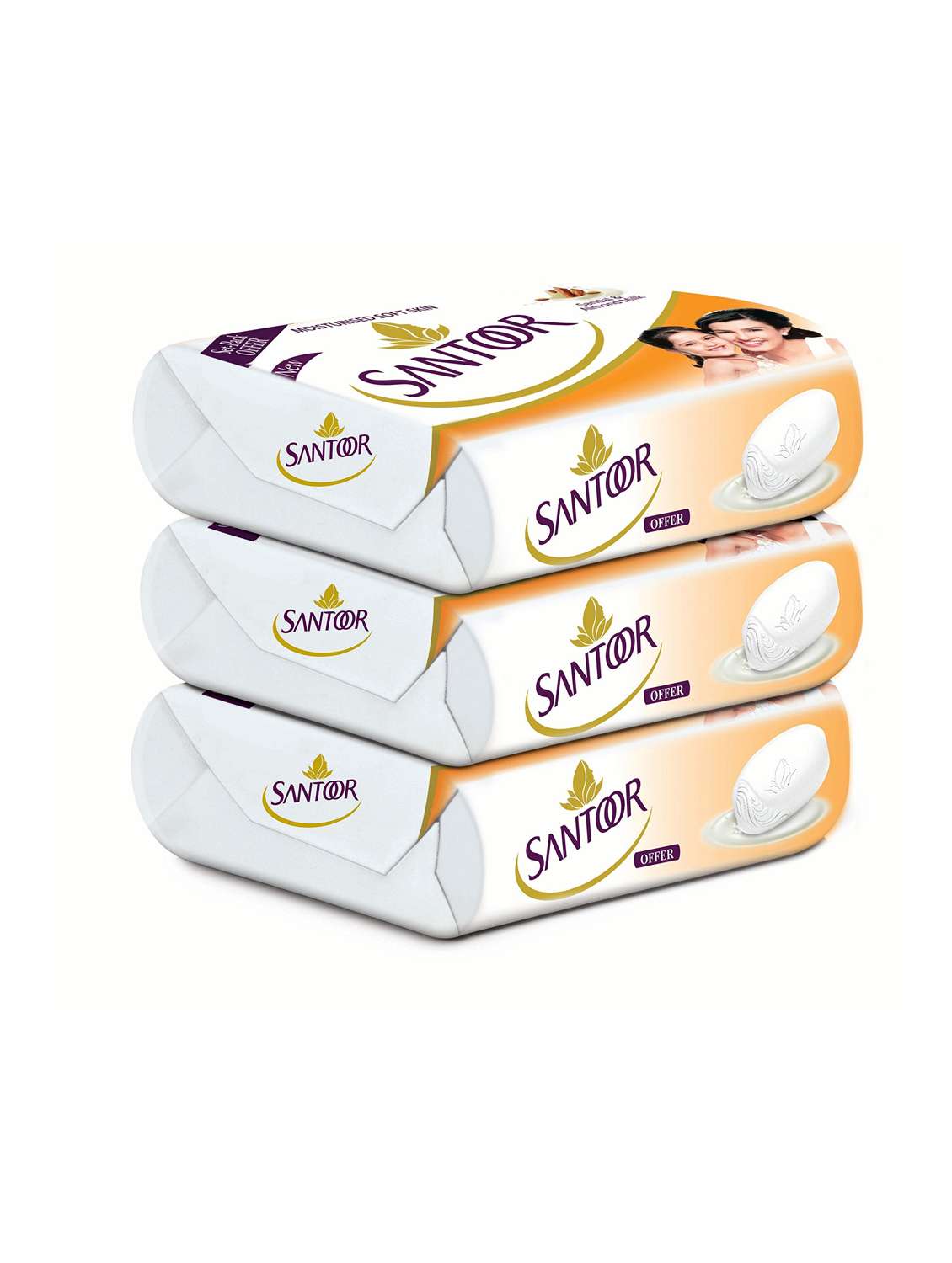 santoor-sandal & almond body soap-150 gm*3