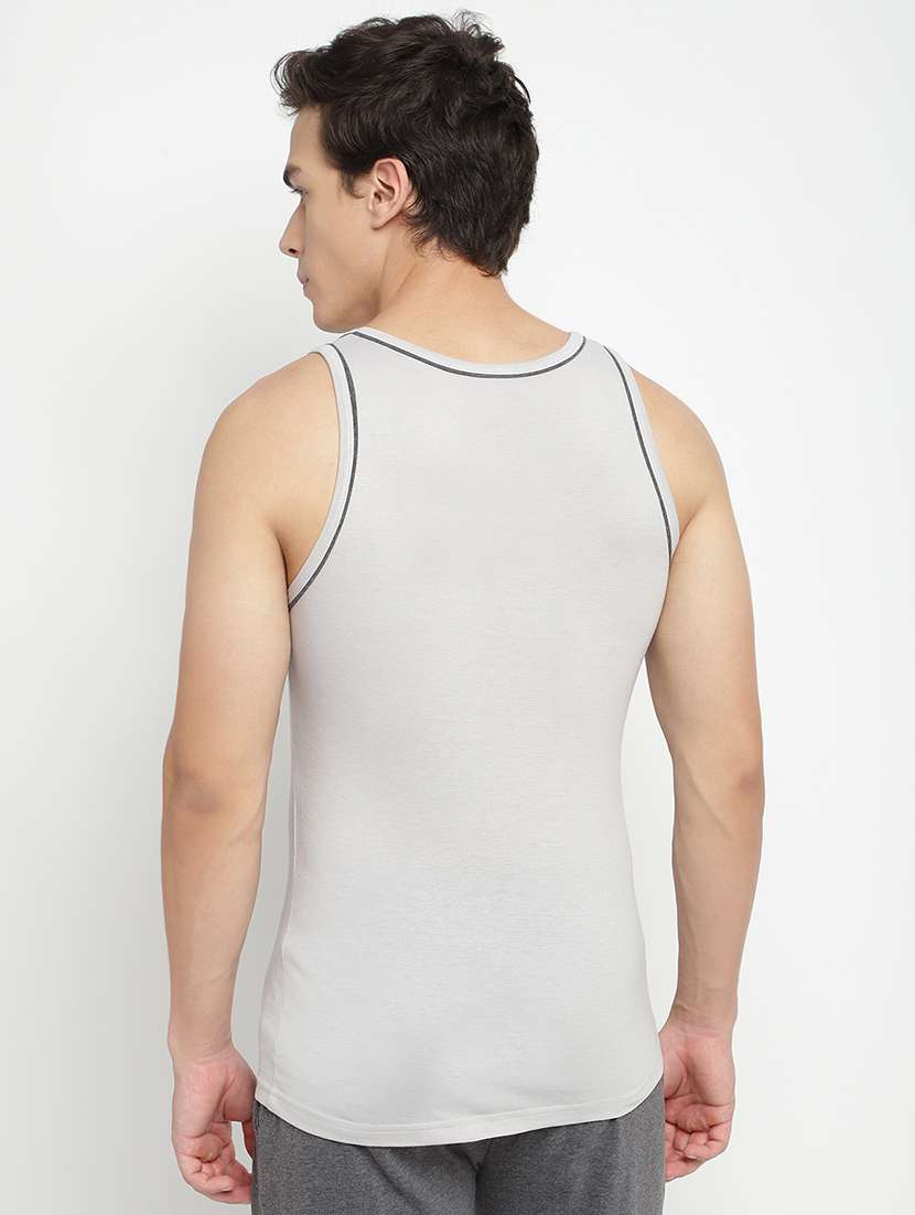 grey 100% cotton vest - 22083209 -  Standard Image - 3