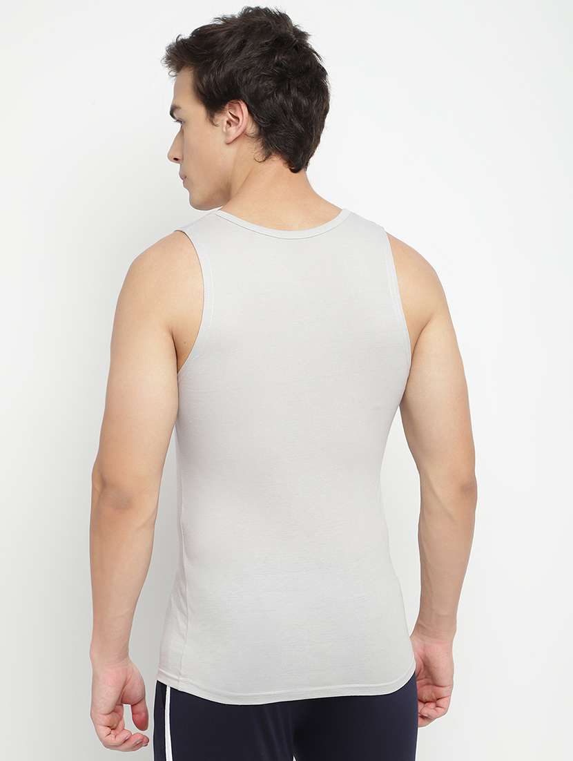 grey 100% cotton vest - 22083212 -  Standard Image - 3