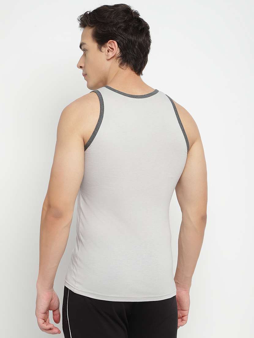 grey 100% cotton vest - 22083215 -  Standard Image - 3