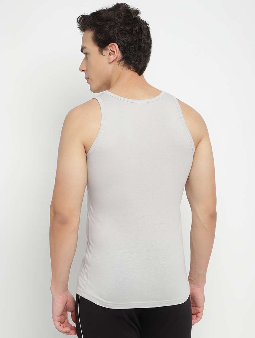 grey 100% cotton vest - 22083218 -  Standard Image - 3