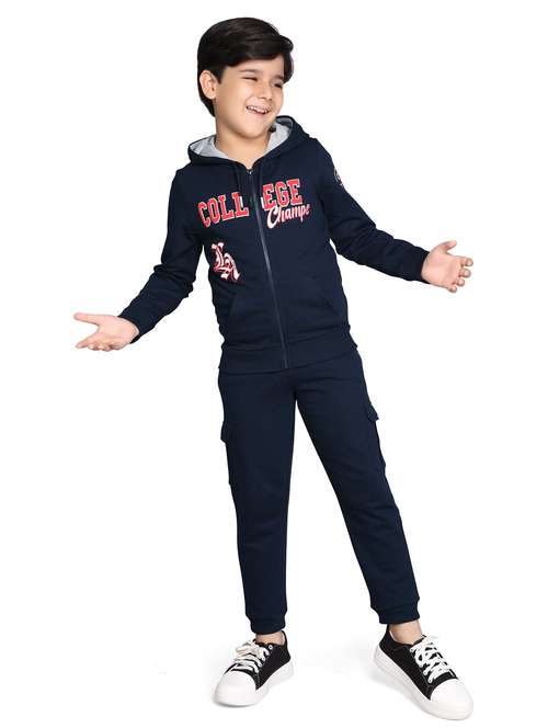 boys printed long sleeve hooded full length sets - 22083252 -  Standard Image - 0