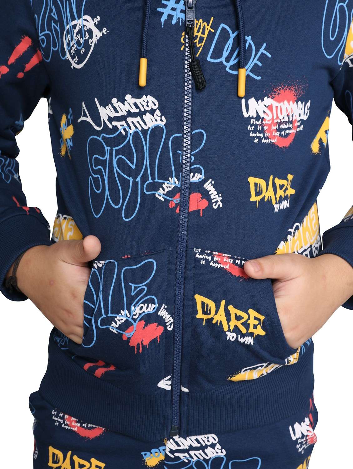boys printed long sleeve hooded full length sets - 22083254 -  Standard Image - 3
