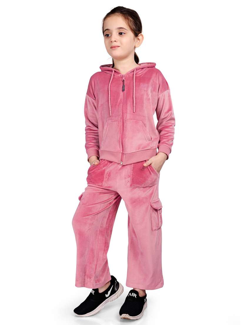boys solid long sleeve hooded full length sets - 22083264 - Zoom Image - 0