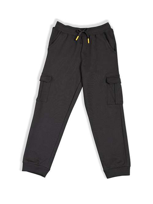 boys solid mid rise regular fit jogger - 22083268 - Standard Image - 0