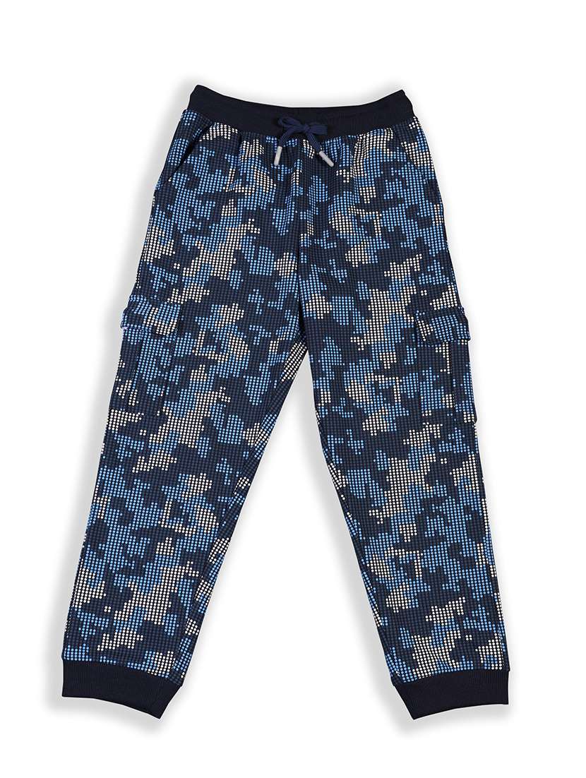 boys printed mid rise regular fit jogger