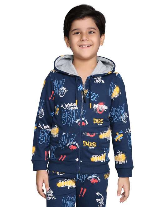 boys printed long sleeve hooded sweatshirt - 22083280 -  Standard Image - 0