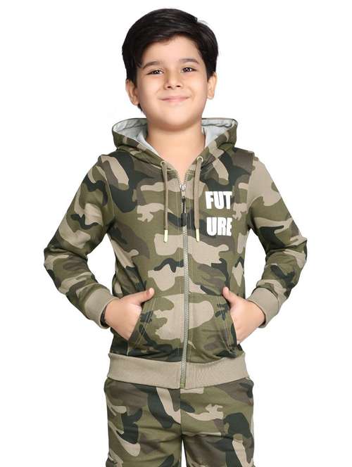 boys printed long sleeve hooded sweatshirt - 22083281 -  Standard Image - 0