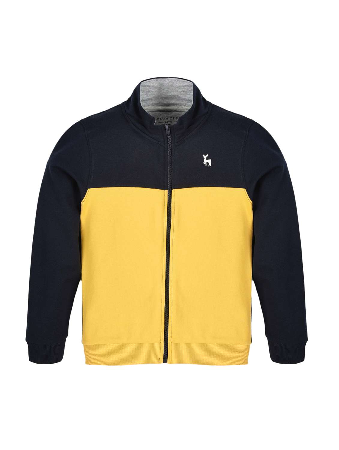 boys color blocked long sleeve stand collar sweatshirt - 22083283 -  Zoom Image - 0