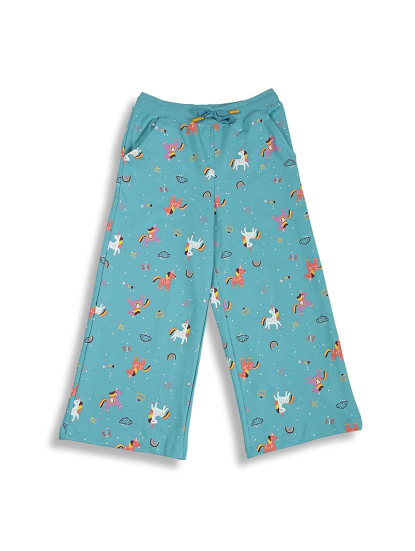 girls printed mid rise palazzo  - 22083288 -  Zoom Image - 0