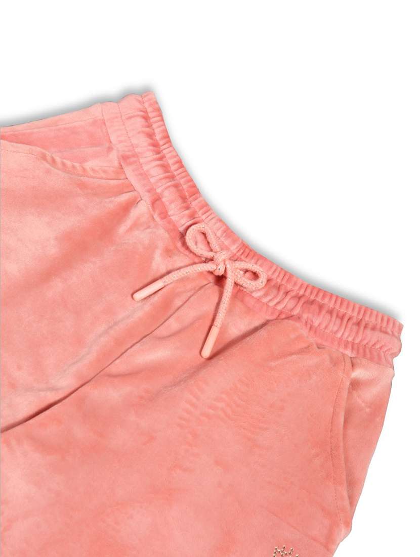 girls solid mid rise track pant - 22083291 - Standard Image - 3