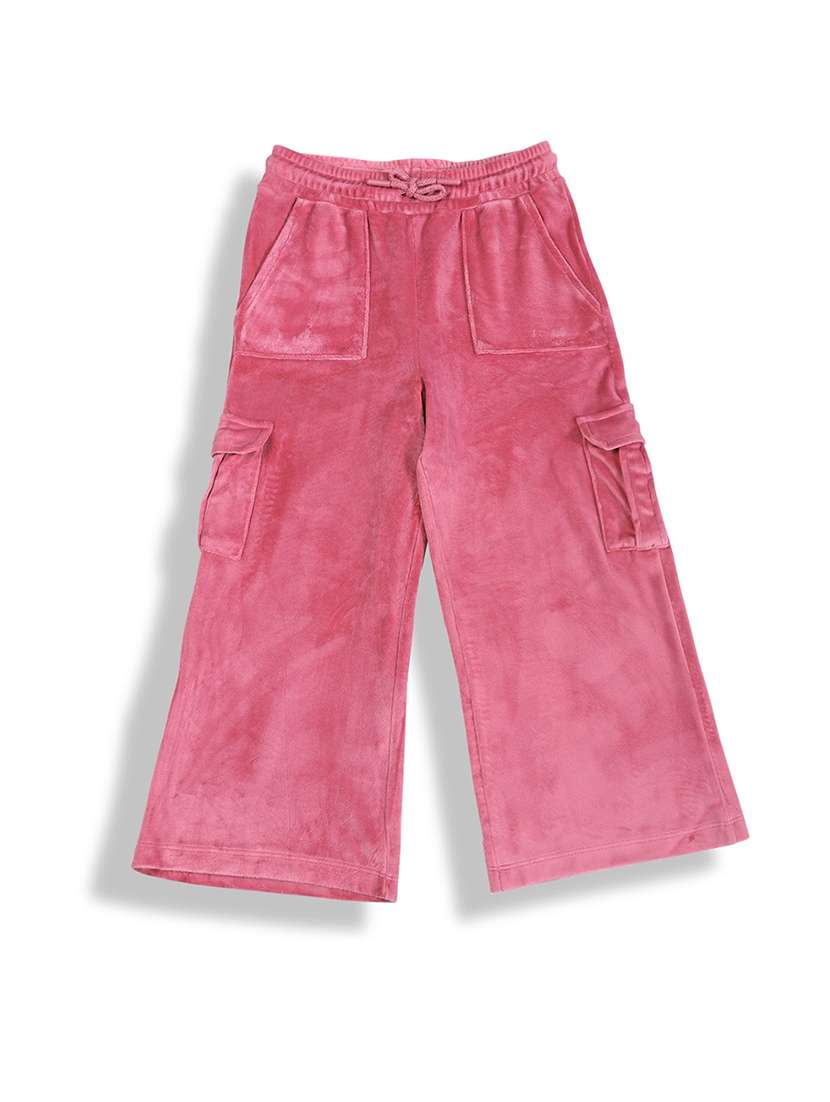 girls solid mid rise cargo