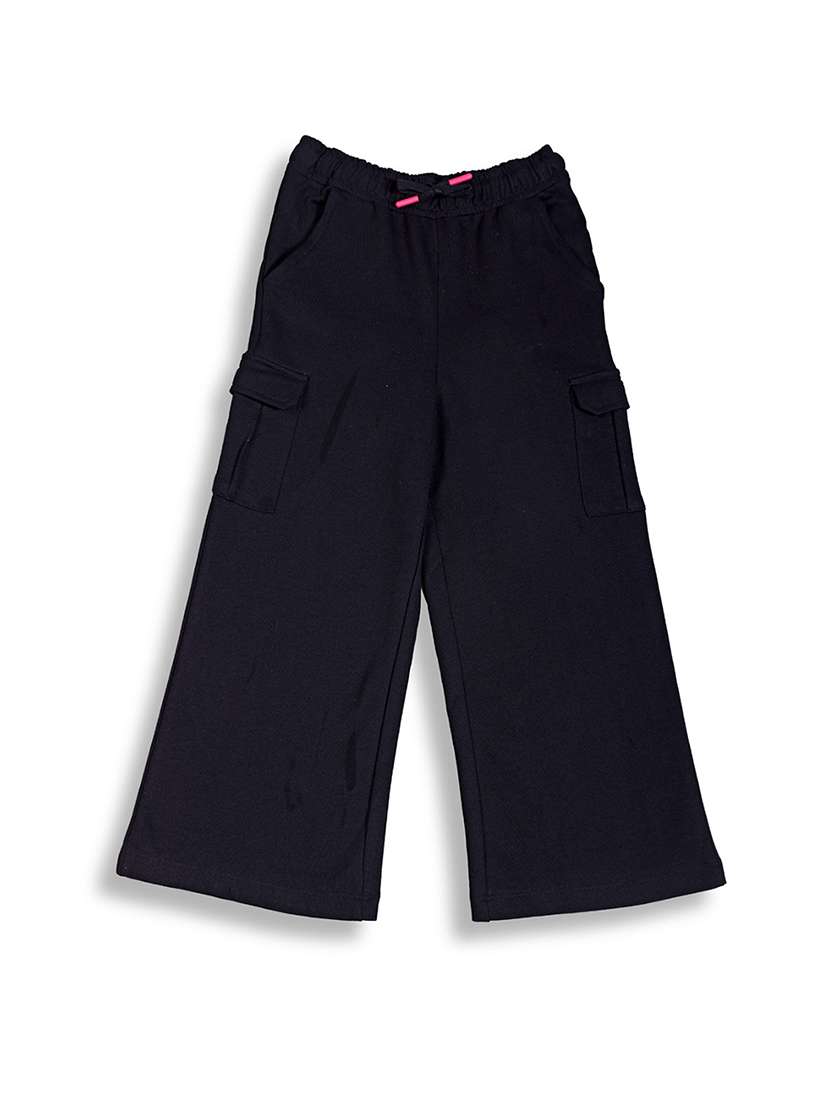 girls solid mid rise cargo