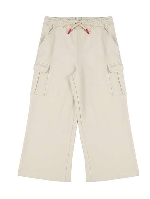 girls solid mid rise cargo - 22083295 -  Standard Image - 0