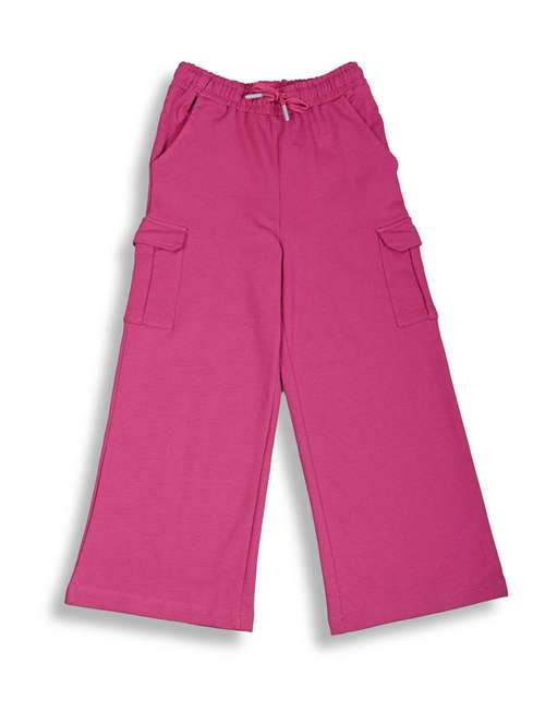 girls solid mid rise cargo - 22083296 -  Standard Image - 0