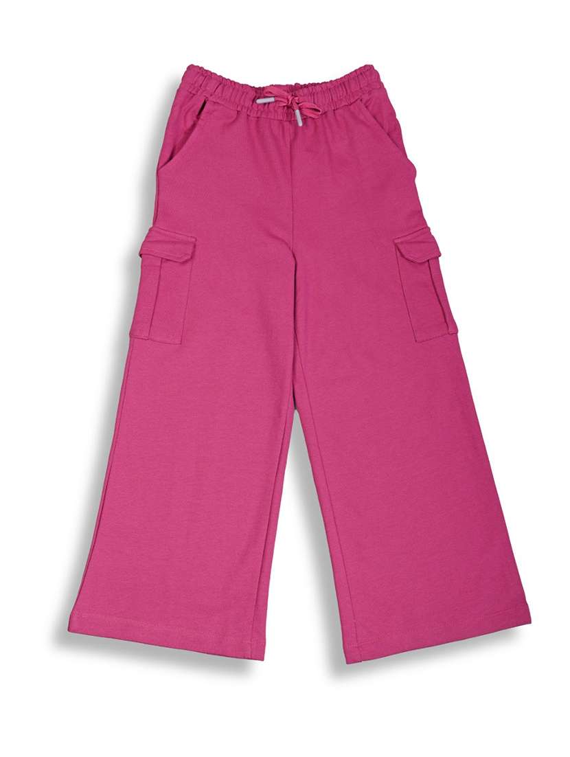 girls solid mid rise cargo - 22083296 -  Zoom Image - 0
