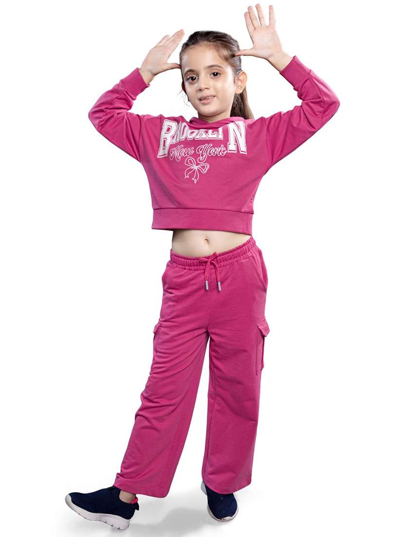 girls solid mid rise cargo - 22083296 -  Standard Image - 3