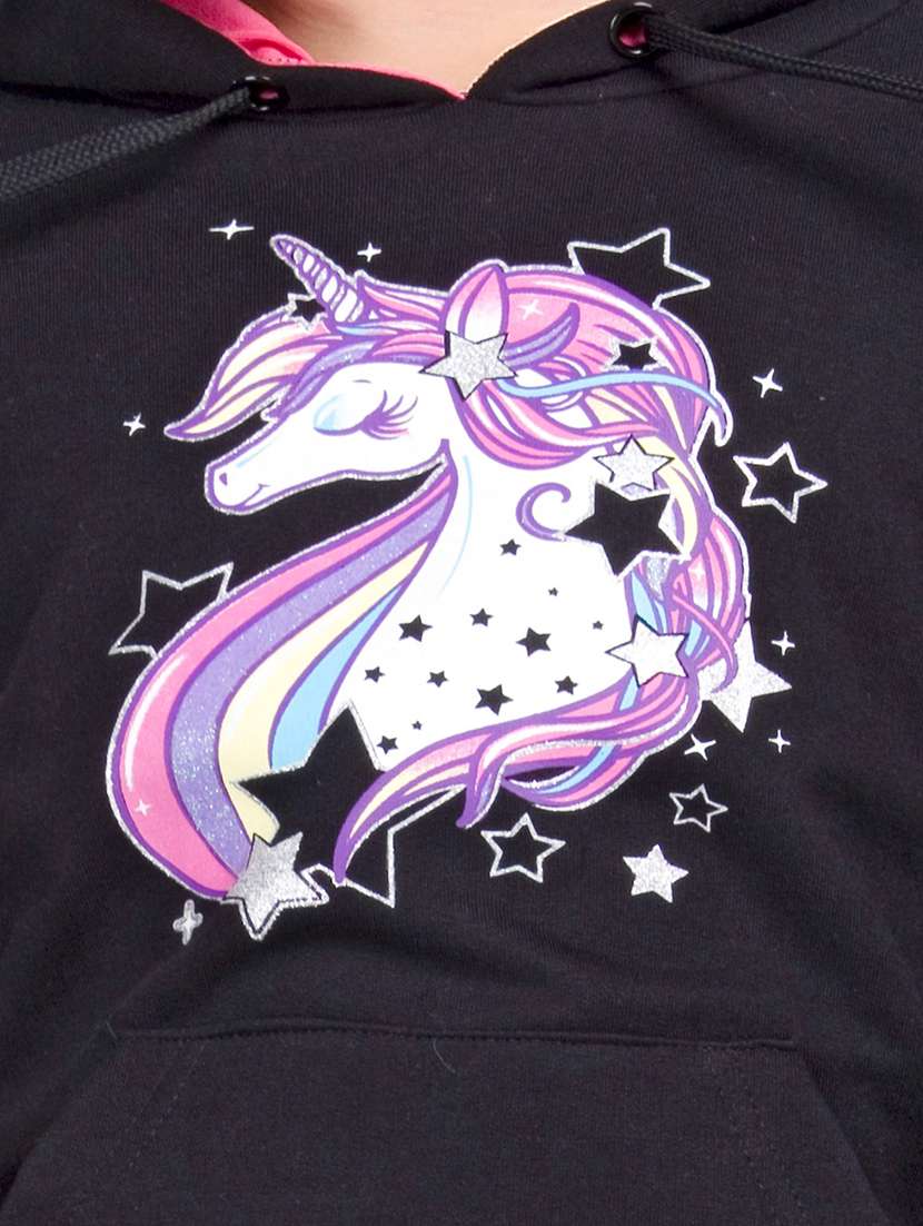 girls printed long sleeve hooded sweatshirt - 22083297 -  Standard Image - 3