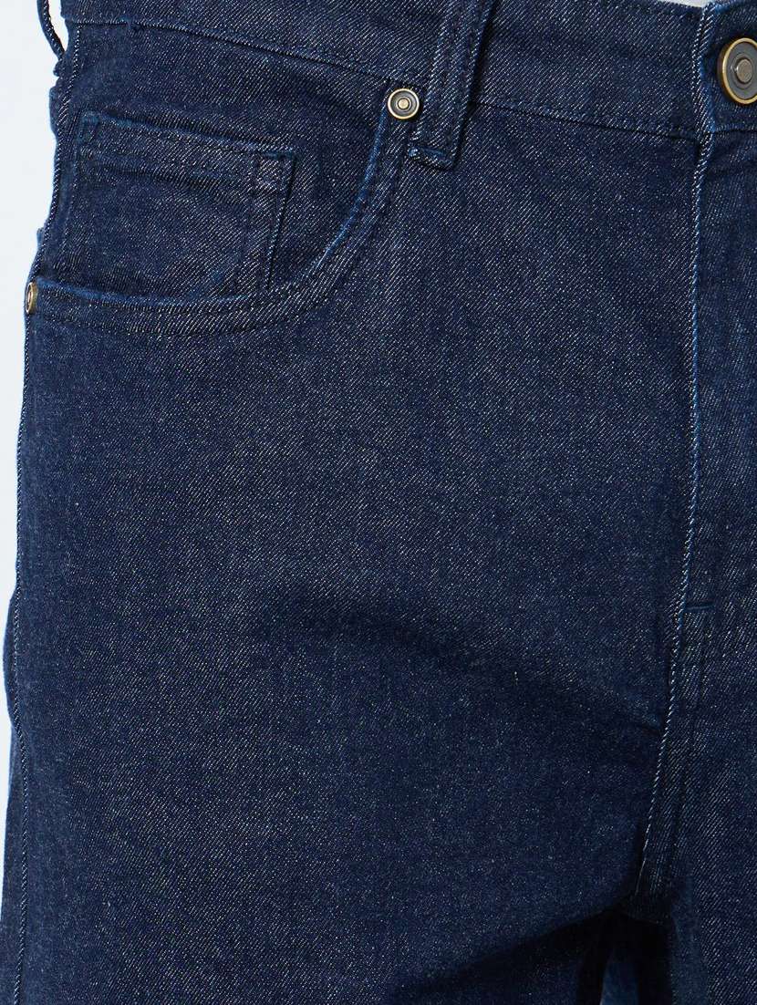 men plain mid rise full length straight fit jeans - 22083323 -  Standard Image - 3