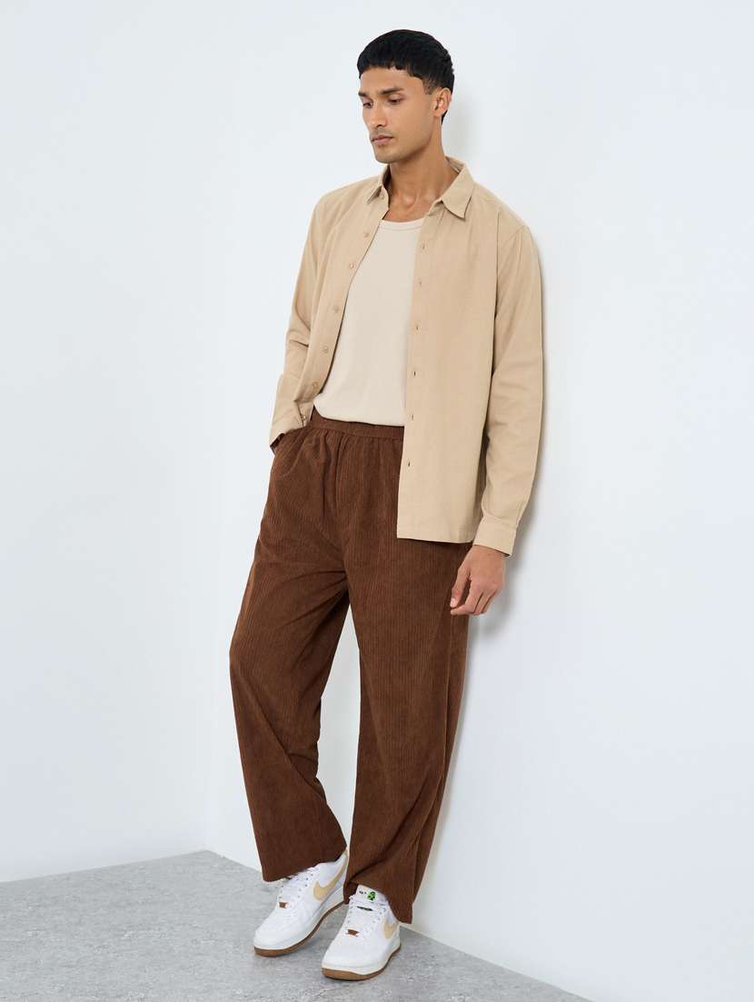 men solid long sleeve regular fit casual shirt - 22083427 -  Standard Image - 3