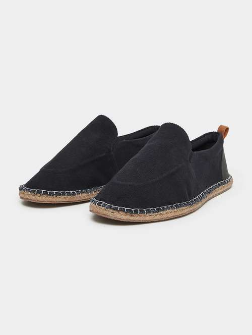 men black slip on espadrille - 22083430 -  Standard Image - 0