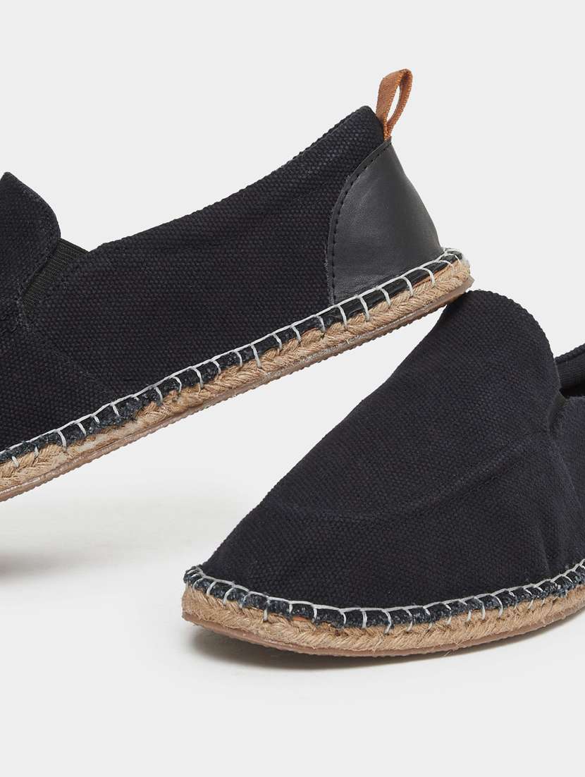men black slip on espadrille - 22083430 - Standard Image - 3