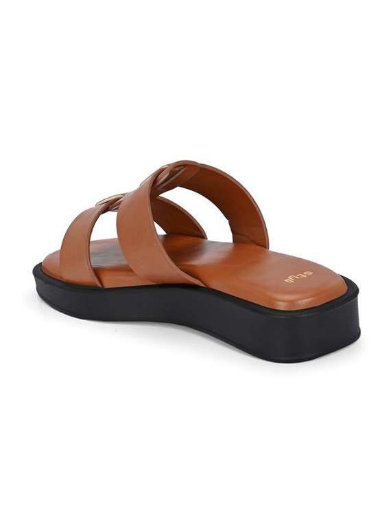 women tan slip on wedge - 22083459 -  Standard Image - 3