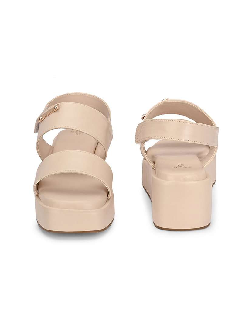women off white back strap wedge - 22083535 - Standard Image - 5
