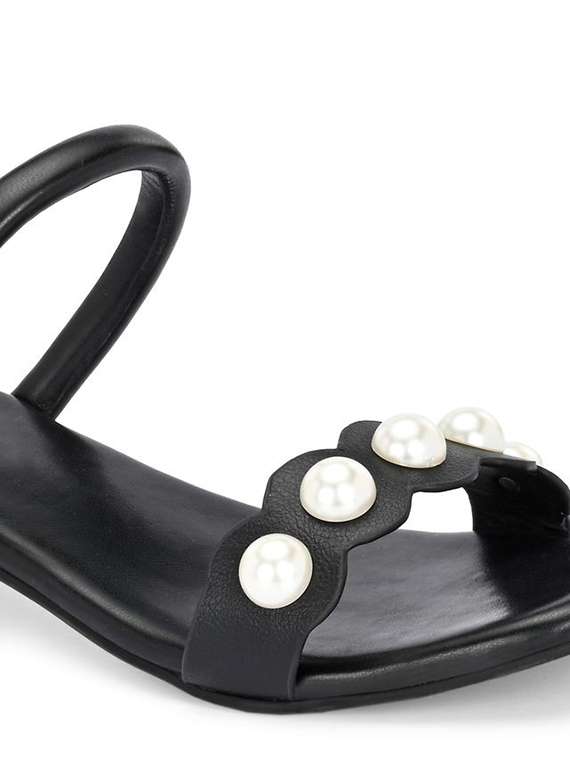 women embellished block heel slip on sandal - 22083537 - Standard Image - 5