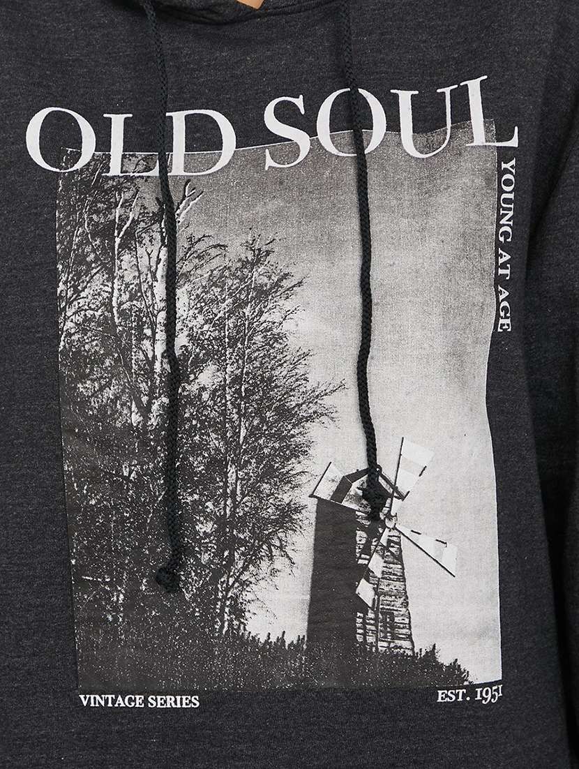 women printed long sleeve hooded sweatshirt - 22083544 -  Standard Image - 3