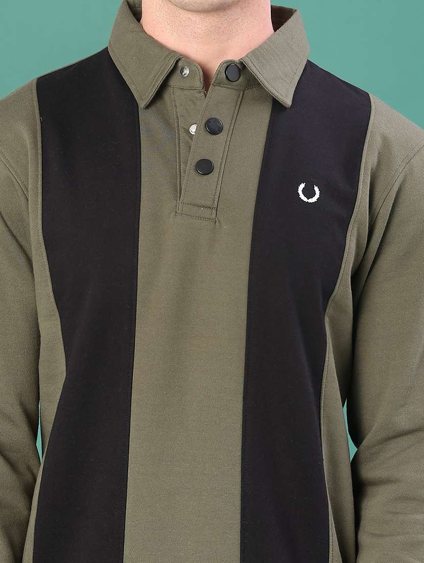 men color block long sleeve regular fit sweatshirt - 22083882 -  Standard Image - 5