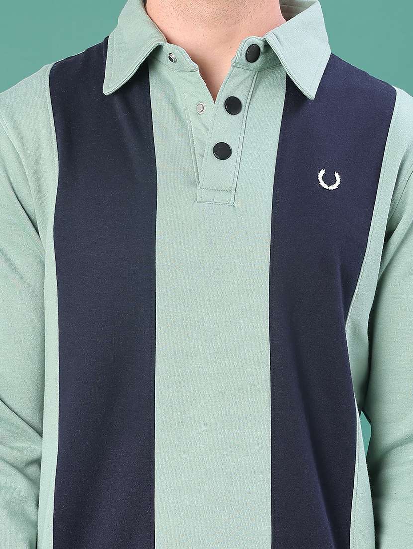 men color block long sleeve regular fit sweatshirt - 22083883 -  Standard Image - 5