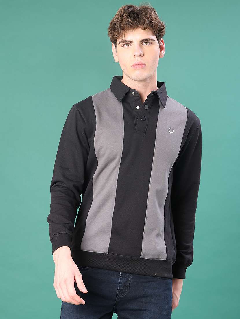Men Color Block Long Sleeve Regular Fit Sweatshirt - 22083884 -  Standard Image - 3