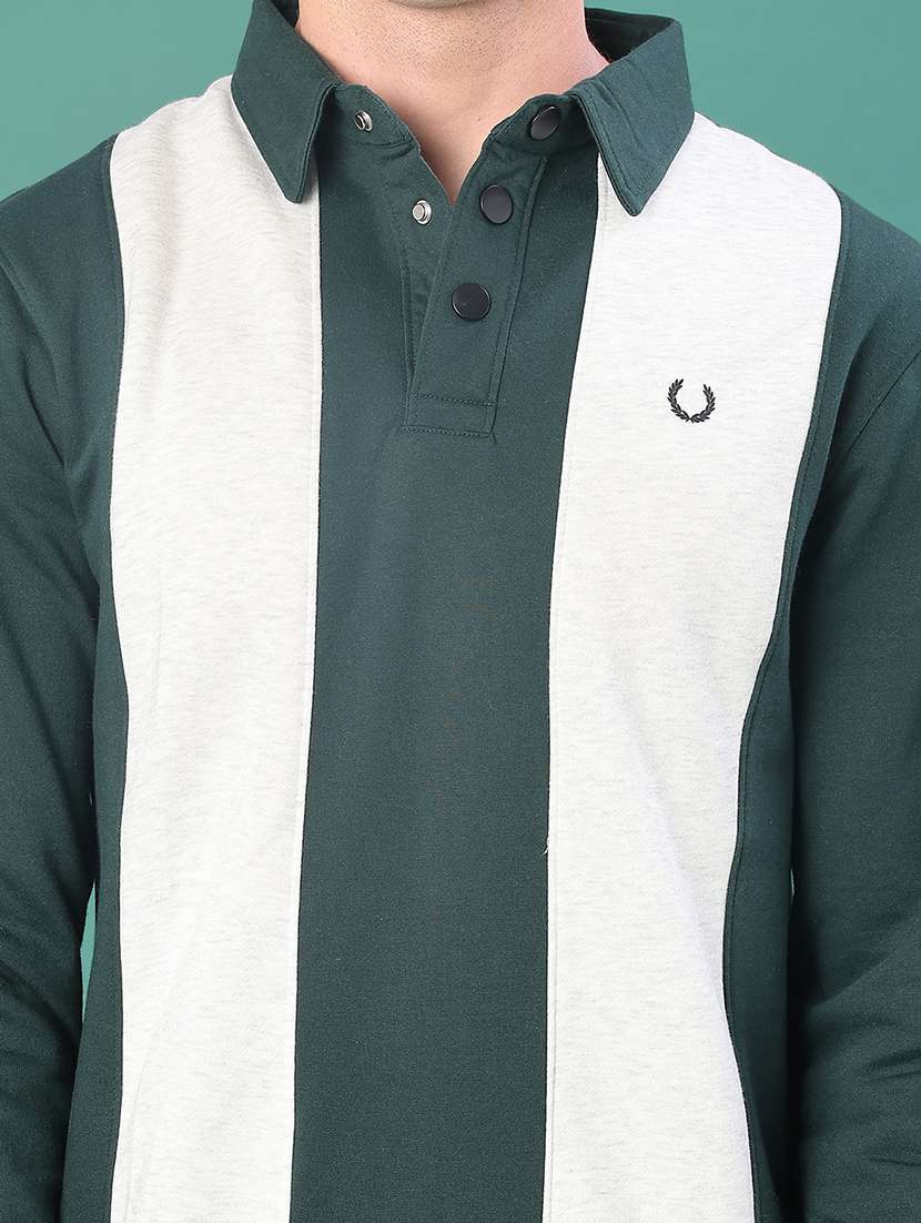 men color block long sleeve regular fit sweatshirt - 22083886 -  Standard Image - 5