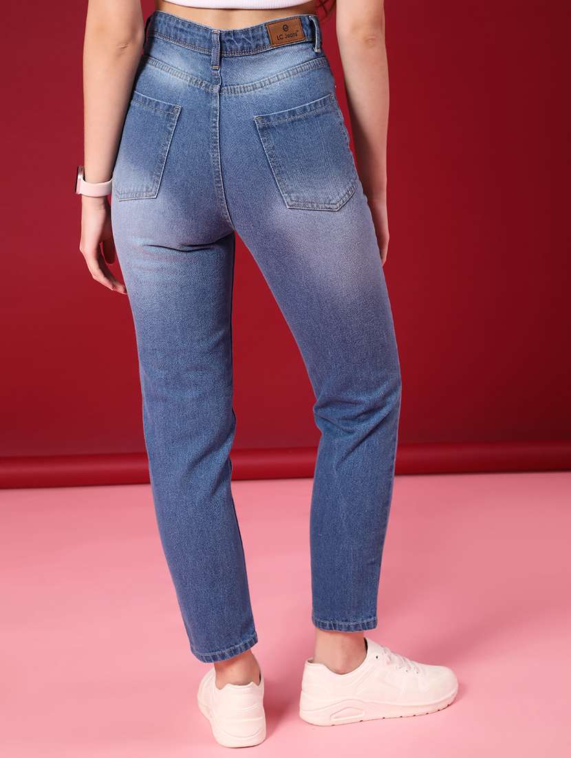 women solid high rise slim fit jeans - 22083922 -  Standard Image - 3
