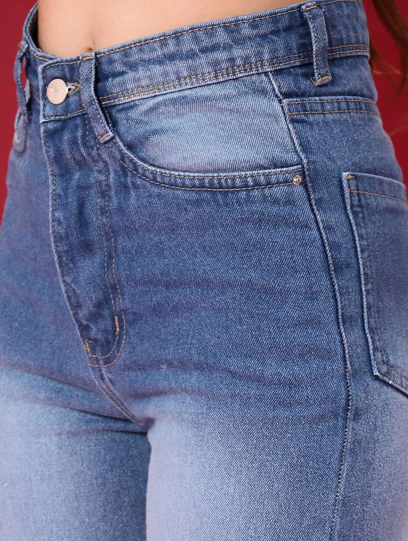 women solid high rise slim fit jeans - 22083922 -  Standard Image - 5
