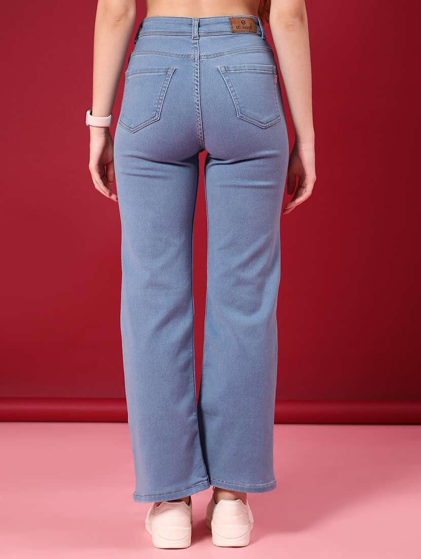 women solid high rise straight fit jean - 22083924 -  Standard Image - 3