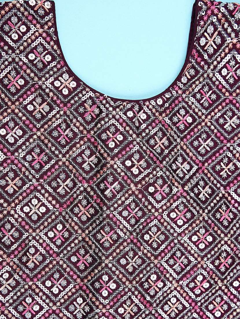 girls embroidered sleeveless lehenga and choli with dupatta - 22083951 -  Standard Image - 3