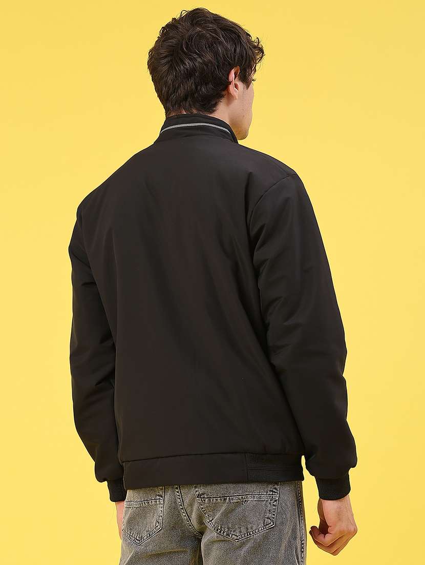 Men Solid Long Sleeve Bomber Jacket - 22083960 -  Standard Image - 3