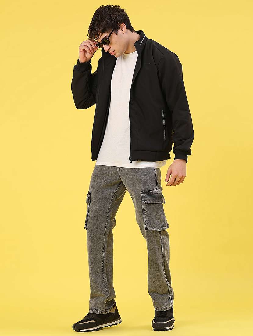 Men Solid Long Sleeve Bomber Jacket - 22083960 -  Standard Image - 5