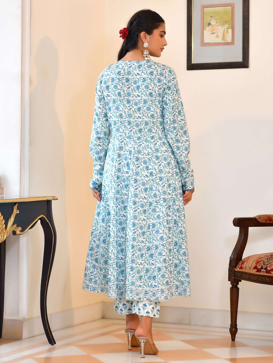 women floral printed long sleeve kurta pant with dupatta set - 22084015 -  Standard Image - 3