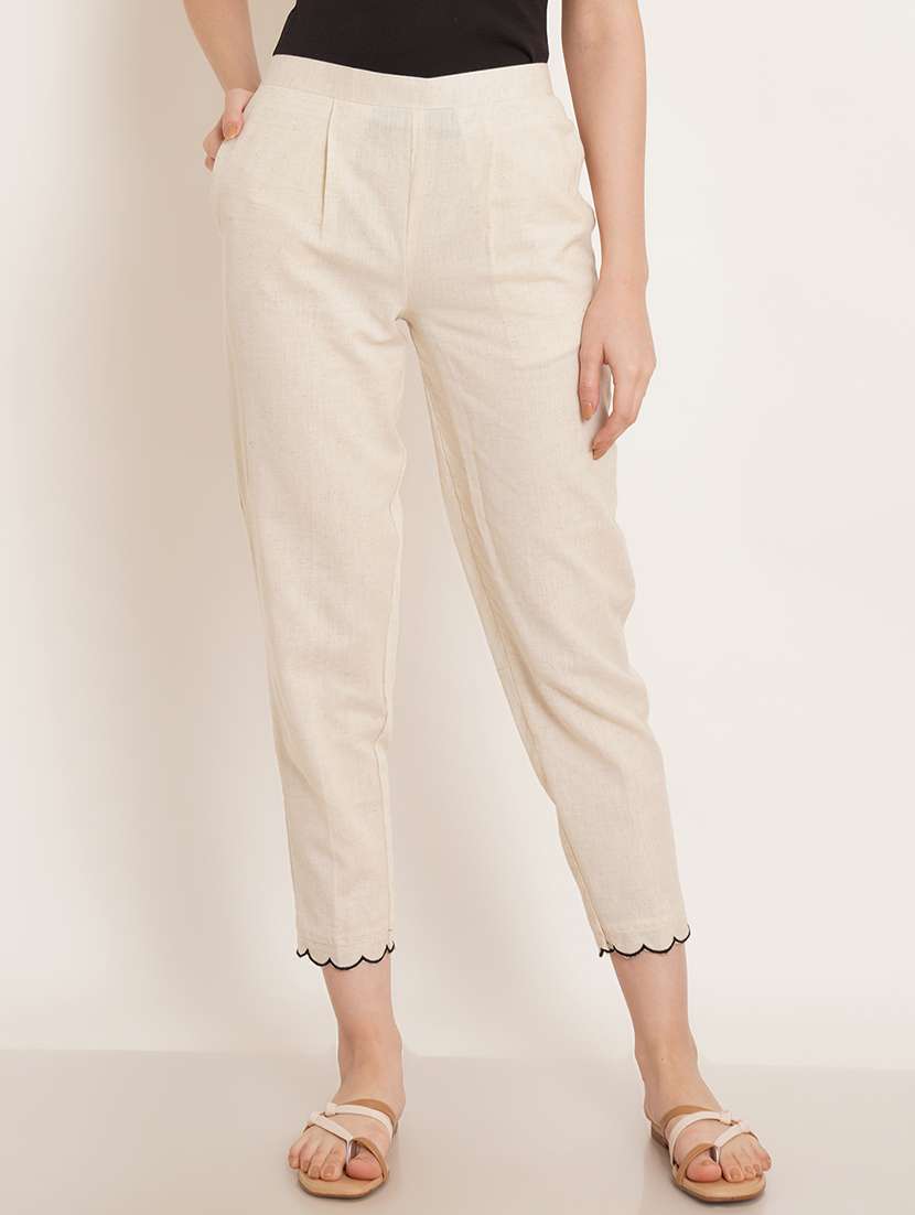 women embroidered three quarter sleeve kurta pant set - 22084036 -  Standard Image - 3