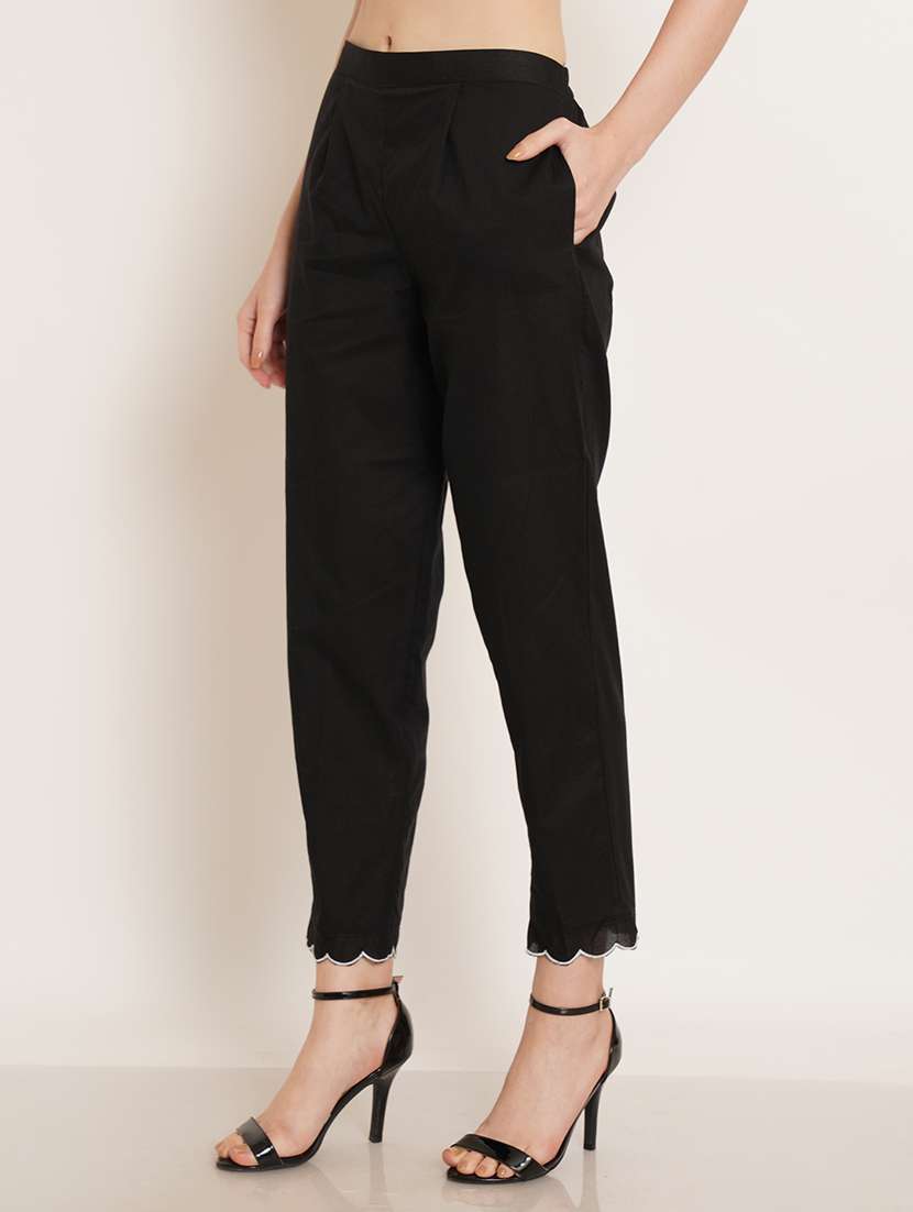 women embroidered three quarter sleeve kurta pant set - 22084037 -  Standard Image - 3